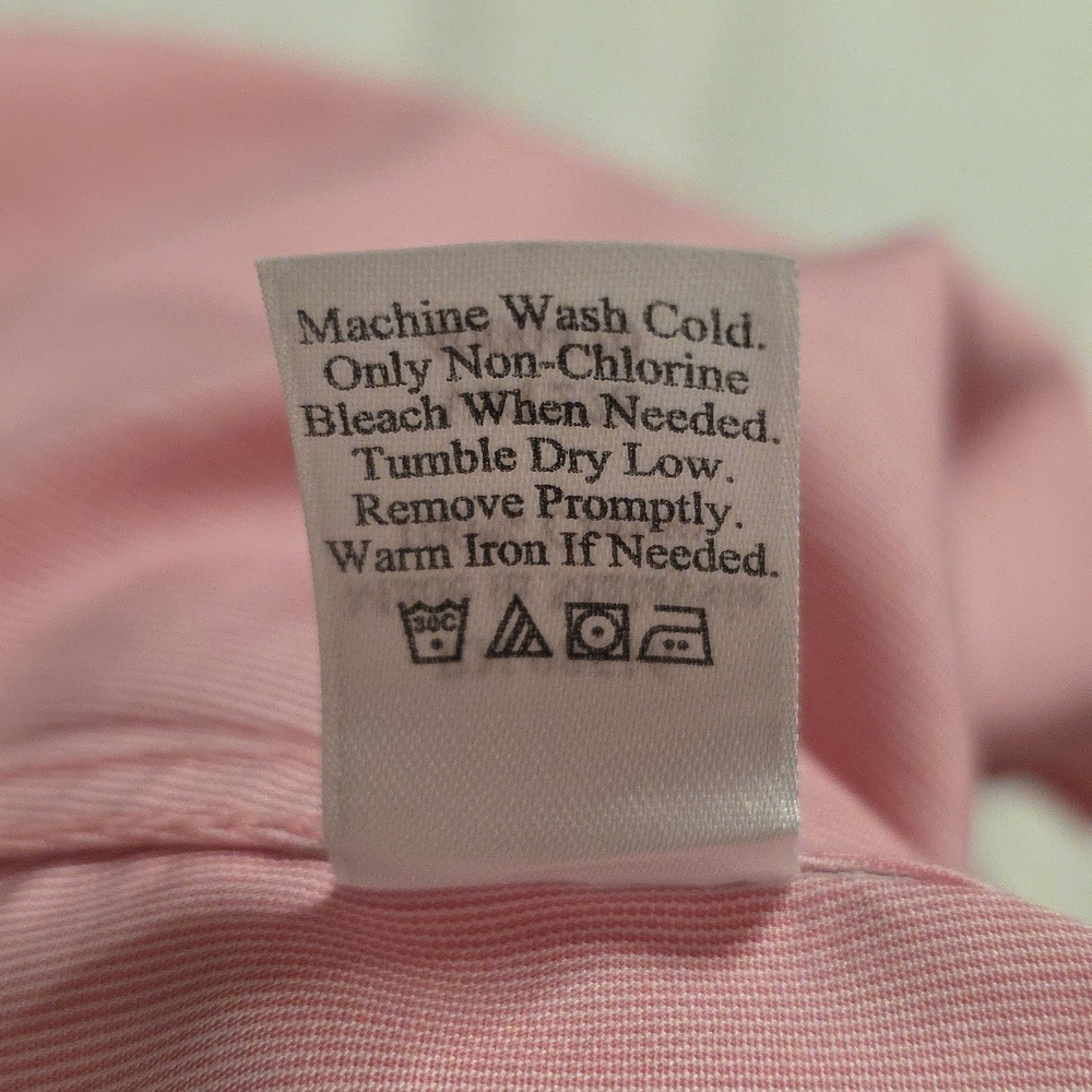 Coldwater Creek Pink And White Fitted Button Down Shirt Top Classic Casual Small - Picture 12 of 13